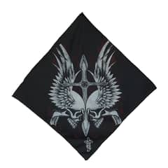 LIVE LOVE ROCK ON - Bandana Negra Estampada Calav Alas