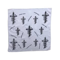 LIVE LOVE ROCK ON - Bandana Blanca Estampada