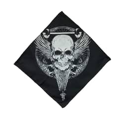 LIVE LOVE ROCK ON - Bandana Negra Estampada Calavera
