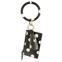 ECOSUSI - Llavero De Pulsera Para Mujer Con Borla Y Lazo - Lunares