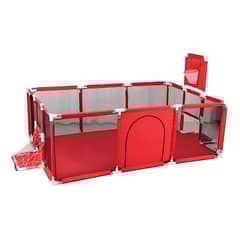 GENERICO - Corral Seguridad Bebes Con Aro De Basket 180cm Rojo