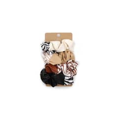 GENERICO - Set de scrunchies cuerina animal print