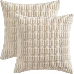 AZ AURAZEUS - Fundas De Cojines Blanco Set X2 Cama Sillon Suave 45 X 45 Almohada AZ
