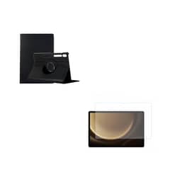 JOICO - Funda Giratoria Para Samsung S9 Fe Plus Lamina Vidrio Negro