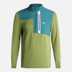 LIPPI - Poleron Hombre Karova Nano F 1/4 Zip Verde
