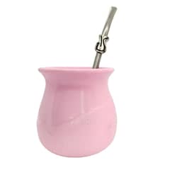 COSAS NUESTRAS - Mate bocha con bombilla rosado