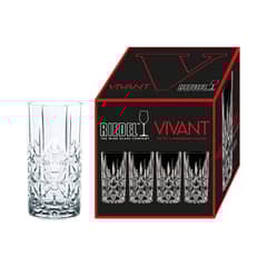 RIEDEL - VIVANT SET 4 VASOS ALTOS TALLADOS