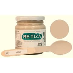 RETIZA - BLANCO ARENA 250 grs. Pintura Tiza al agua decorativa vintage