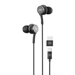 MAXELL - Audífonos Tipo C Con Adaptador Usb Negro