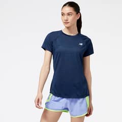 NEW BALANCE - Polera Running Mujer Impact Run Azul