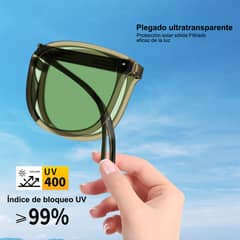 AIZO - Anteojos Sol Lentes Gafas Polarizado Plegable Multicolor