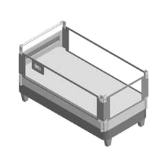 BEBE SURE - Set 3 barandas 2 plazas 150x190x190 cm con soporte