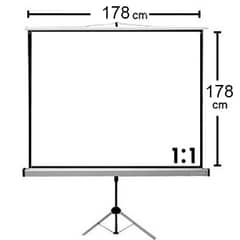 GENERICO - TELON CON TRIPODE 178X178 cm mecanismo retractil