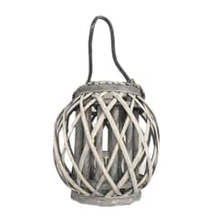GENERICO - Porta Vela Candelabro Decorativo Rustico Esfera Madera
