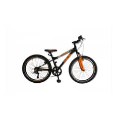 POWERBIKE - BICICLETA ARO 24 GALAXY NEGRA - NARANJO