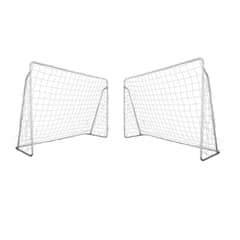 AUCKLAND OUTDOOR - Pack de 2 Arcos Futbol Metálico Niño Con Red. 120 x 80 cm.