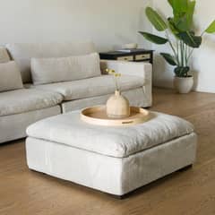 AMOBLE - Pouf Vesper Beige Amoblé