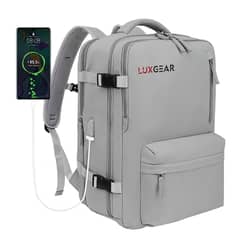 LUXGEAR - Mochila De Viaje Expansible NomadLifeV2 Impermeable - Gris