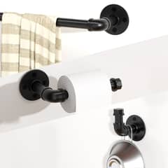AIZO - Sets De 3 Accesorios De Baño Galvanized Steel