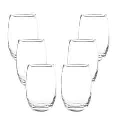 CRISTAR - Set 6 Vasos Modelo Mikonos Transparentes de 460 ml Ocasiones