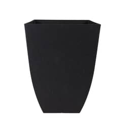 MOBII - Macetero Grande. Simil Piedra. 37x35x35 cm. Negro
