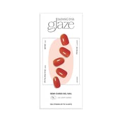 DASHING DIVA - Uñas Glaze Semi-Cured Gel Nail: ZMC233N Brick Red Syrup