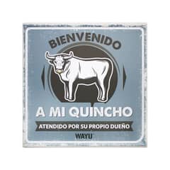 WAYU - Cuadro Deco Beer Metálico 40x30cm Quincho Parrilla Bbq