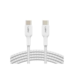 LBN - Cable Trenzado Usb-c A Usb-c Carga Rápida 1 M Blanco