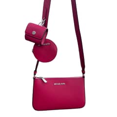 MICHAEL KORS - Crossbody Jet Set Travel Carmine Pink