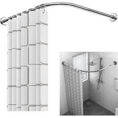 ARTDIY - Barra Cortina Ducha Extensible 304 Acero Inoxidable Forma L 90-130cm
