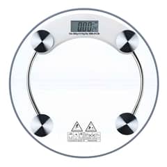 GENERICO - Balanza Digital Vidrio Hasta 180 kg Redonda Pesa Pantalla LCD