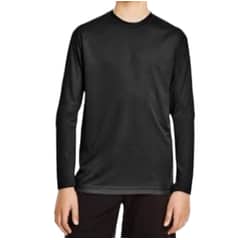 AGW - Pack 3 Camisetas Negras Niño 100% Algodón Manga Larga Unisex