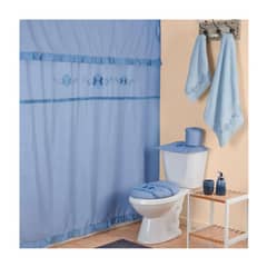 VELUTTI - Juego de baño 6 Piezas Carlota Azul