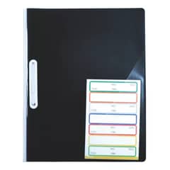 ADETEC - Carpeta Acoclip Carta Tipo Fast Con Bolsillo Y 21 Stickers