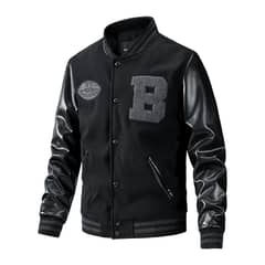 DANWEILE - Chaqueta Pu Hombre - Negro