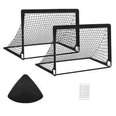MUNDO MAGIA - 2 Juego De Porterías De Fútbol Portátil Para Niños 120*90cm