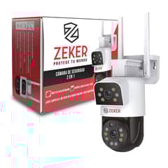 ZEKER - Cámara De Seguridad 5G Doble 4MP Exterior Impermeable