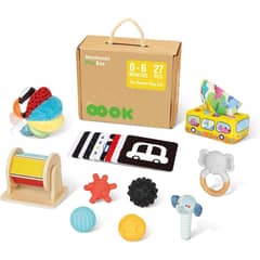 SPACEZAT - Caja Sensorial Juguete Montessori 0 a 6 meses 27 piezas