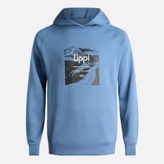LIPPI - Poleron Hombre Insigne Hoody Sweatshirt Front Print Azul Grisaceo