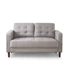 ZINUS - Sofá Benton Mid-Century Gris Piedra 135cm
