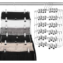 TIOZONEY - Colgador para Pantalones con Clip 4 Piezas