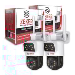 ZEKER - Pack x2 Cámara De Seguridad 5G Doble 4MP Impermeable