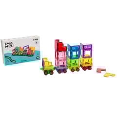 BRAINTOYS - Imanix Tren electronico 38 piezas magnéticas -