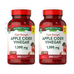NATURE'S TRUTH - Pack x 2 Vinagre de Manzana 1200mg 200 Capsulas