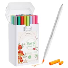 OHUHU - 40 marcadores a base de agua, pincel y fineliner