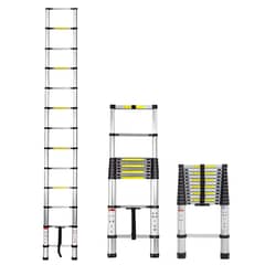 LUMAX - Escalera Telescopica Retractil Compacta Portatil Altura 3.8m