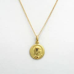 ELLA JOYAS - Conjunto Medalla Virgen Niña Oro 18k - Cadena 50cm
