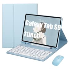 SHARGE - Teclado y Ratón Bluetooth para Galaxy Tab S9 11in Azul Español