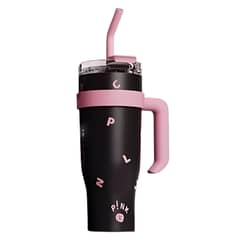 CRUSEC - Taza Térmica Con Asa Pink Bombilla 1200 Ml Boca Ancha