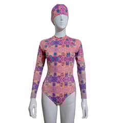 CERASUS PROJECTS - Traje de baño de surf manga larga con gorra de mujer Filtro UV +50